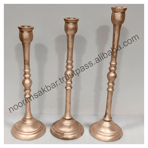 Porte-bougie pilier en nickel plaqué de qualité supérieure 2026, lanterne élégante pour l'extérieur, décoration d'intérieur, directement de l'usine - Product Image 2