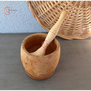 Top Selling Wooden Mortar & Pestle <b>Grinder</b> <b>For</b> <b>Herbs</b> Garlic Walnut Spices Good Quality Kitchen Essentials Home Hotel Restaurant - Product Image 1