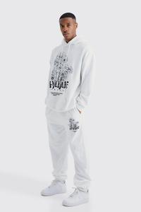 Unisex Custom 100% Cotton Two-Piece Track Suit <b>Cropped</b> Hoodie Flare Sweat <b>Pants</b> Set Screen for Puff Print Plus Size Winter - Product Image 5