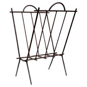 Estante de Exhibición de Metal con Forma Personalizada para Libros, Decoración del Hogar y Oficina, Porta Revistas con Rayas Doradas Antiguas - Product Image 5