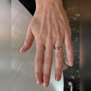 <b>Solid</b> 10K 14K 18K Gold <b>Silver</b> Platiinum Emerald Cut Champagne Diamond Ring Bezel Setting Custom Fine Jewelry Wholesale Supplier - Product Image 6