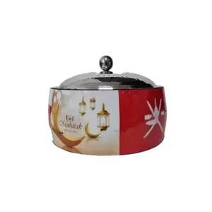 Marmite moderne en acier inoxydable plaqué argent avec support Une casserole faite à la main de qualité supérieure pour servir et réchauffer des aliments élégants - Product Image 4