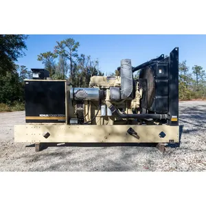 Groupe électrogène diesel industriel triphasé d'occasion 300 kW 480 V à châssis ouvert pour alimentation de secours commerciale - Product Image 4