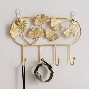 Moon and Circle Design Metal <b>Wall</b> Hook Rack New Arrival Set of 6 Decorative Coat <b>Hangers</b> for Entryway Living Room - Product Image 2