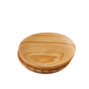 Posavasos de té de decoración de mesa redonda de madera de diseño simple y elegante Juego de 4 - Product Image 1