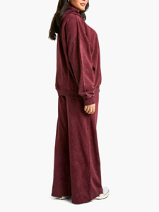 Conjunto Deportivo de Felpa para Mujer, Corte Regular, Estampado, Tela Suave, Sudadera Informal y Pantalones Jogger para Uso Diario - Product Image 4