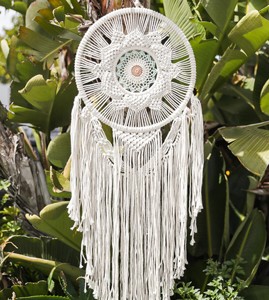 2025 venta al por mayor decoración de borlas macramé atrapasueños colgante de pared tapiz bohemio decoración de pared - Product Image 4