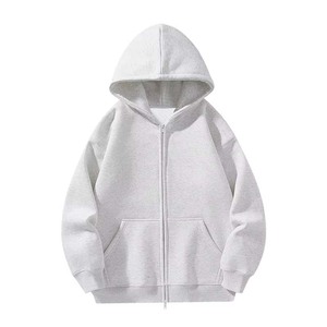 Wholesale New Fashionable Hot <b>Fleece</b> Blank Zipper <b>Black</b> Hoodie 100% Cotton Patchwork Pattern - Product Image 4