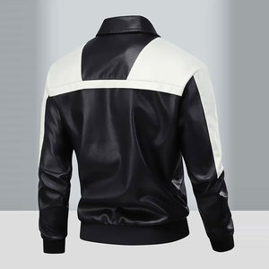 Stylish <b>Men</b> Leather <b>Jacket</b> Slim Fit Genuine Leather <b>Biker</b> Style Durable Comfortable Look For Casual And Outdoor Wear - Product Image 2