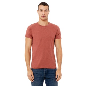 Unisex Heather Clay CVC camiseta 52% Airlume algodón 48% poliéster 4,2 Oz tejido manga corta 100% algodón patrón sólido - Product Image 6