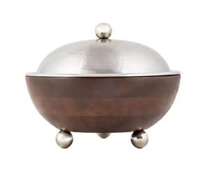 Boîte à chapati en bois artisanale de forme ronde et fabriquée à la main pour un mélange parfait de tradition et de design moderne Coffret cadeau idéal - Product Image 3