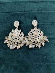 Pendientes Indios de Cristal con Baño de Oro, Estilo Étnico, Joyería de Circonio para Mujer, Accesorios de Cristal, Última Moda, Gran Venta - Product Image 2