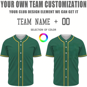 เสื้อกีฬาเบสบอลตาข่ายโพลีเอสเตอร์/ ซอฟต์บอลผ้าโพลีเอสเตอร์แบบระเหิดเสื้อคอวีแบบแห้งเร็วระบายอากาศได้ดีมี2ปุ่มว่างโลโก้ออกแบบได้ตามต้องการ - Product Image 3