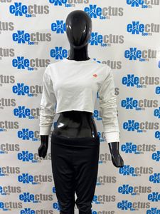 T-shirts courts à manches longues blancs avec logo personnalisé, 100% coton tricoté, motif imprimé, ajouré, respirant, pour femmes - Product Image 5