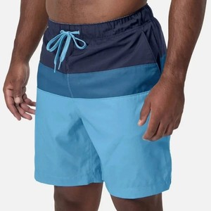 Short de bain pour homme avec poches pantalon d'été décontracté longueur genou grande taille RRI-MS-67 d'été à motif uni pour homme - Product Image 4