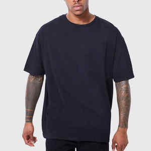 Recién llegados, precio al por mayor, camisetas con estampado Puff para hombre, Camiseta 100% de algodón lisa de gran tamaño con hombros caídos para hombre, Camiseta con estampado 3D - Product Image 2