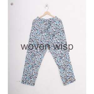 Ensemble de vêtements de détente en coton personnalisé style vintage pyjama imprimé à la main motif à carreaux écologique doux et confortable - Product Image 3