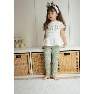 SET TOP floreale GAP verde