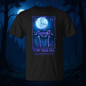 T-shirt In My Feral Era Raccoons Howling At The Moon Tarot - Product Image 3