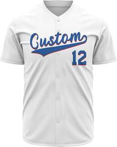 Jersey de béisbol transpirable cosido con impresión digital por sublimación de diseño personalizado - Product Image 6