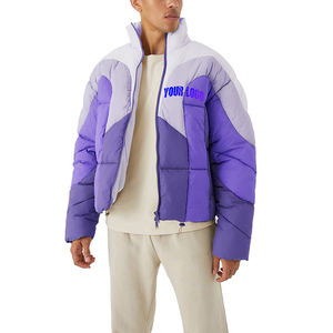 Chaqueta de Burbuja de Lona Hecha a Medida con Cuello Alto para Hombre, Chaqueta Impermeable de Invierno con Logotipo Frontal, Precio al por Mayor, Fabricada en Pakistán - Product Image 2