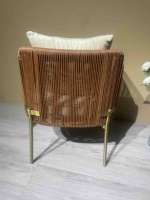 Chaise de balcon, mobilier de jardin extérieur pour villa et patio, confortable, légère, durable, en acier inoxydable, imperméable
