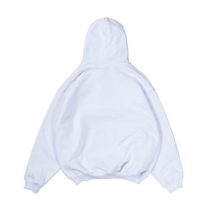 Sweat à capuche personnalisé à épaules tombantes 100% coton pour hommes Streetwear vierge patch de lavage brodé design en détresse pour l'hiver - Product Image 4