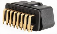 Conector chapado en oro macho OBD2 de 16 Pines, enchufe OBD de ángulo recto de 90 grados para automóvil para camión