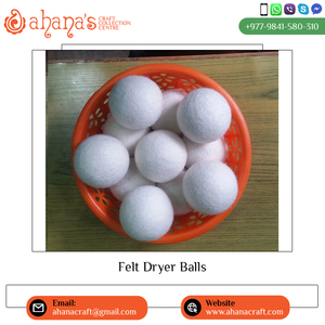Ahana's New Design Eco-friendly 7cm Sheep Wool Felt Hypoallergenic Hand-Felted <b>Dryer</b> <b>Balls</b> for Reusable Laundry Use Nepal Origin - Product Image 4