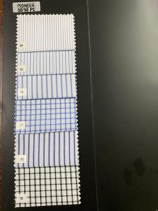 Tissu de chemise uni à rayures teintes en fil de haute qualité Pioneer, largeur 58, poly coton, unisexe, usine de costumes - Product Image 5