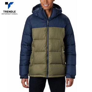 2025 New Arrival Men's Long Thin Stand Collar Hooded <b>Bubble</b> Jacket Winter Nylon/Polyester Best Price - Product Image 1