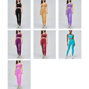 Hermoso Color 2 uds conjuntos de Yoga deportes mujeres ropa deportiva gimnasio Fitness Yoga conjuntos Leggings para Fitness sujetadores Yoga sin costuras - Product Image 6