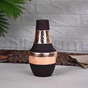 Bouteille en cuivre faite à la main avec un matériau en cuivre pur, un design élégant et étanche améliore la digestion - Product Image 6