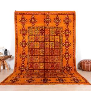 Auténticas Alfombras Marroquíes Hechas a Mano de Lana, Diseños Berber Tradicionales, Estilos Vintage Modernos para Decoración del Hogar - Product Image 1