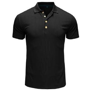 Camisas con cuello de poliéster 100% personalizadas para hombre, camisetas a precio de fábrica, ropa informal de verano transpirable lisa con cuello en V de gran tamaño - Product Image 2