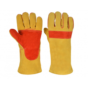 Nouveau 2025 Meilleure qualité Personnalisé pas cher prix haute qualité Hommes Meilleurs gants de soudage Gants de travail d'hiver avec cuir de vache fendu - Product Image 1
