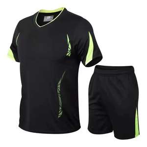 Ensemble de vêtements de sport pour homme de marque pour la salle de sport, le fitness, le football, l'entraînement, la course à pied, shorts imprimés, maillot, jogging - Product Image 1