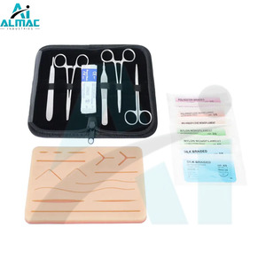 Kit de sutura quirúrgica ALMAC con instrumentos médicos y almohadilla de silicona para entrenamiento médico y práctica de sutura instrumento médico - Product Image 1