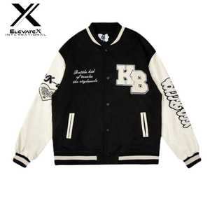 Custom Retro <b>Men's</b> Baseball Varsity <b>Jacket</b> Colorful <b>Long</b> Sleeve Chenille Embroidery Canvas Loose Fit Windproof Breathable New - Product Image 2