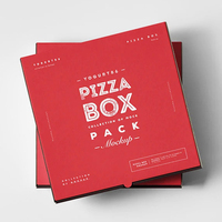 Premium logotipo personalizado 12/14/16 pulgadas cartón para hornear caja de cartón embalaje cajas de pizza