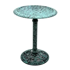 Green Patina Aluminium Metal Bird Bath Bird feeders with built in baths or houses bird feeder house with nesting box