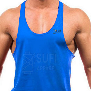 Factory Direct Sale Plus Size Summer Wear <b>Men</b> Casual Knitted 100% Cotton Breathable Quick Dry Customized Colors <b>Stringer</b> <b>Vest</b> - Product Image 4