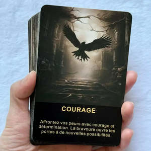 ชุดไพ่ทาโรต์ฝรั่งเศส Intuition Du Corbeau - ชุดไพ่ทาโรต์ฝรั่งเศสที่มีธีมความรู้สึกทางจิตวิญญาณของอีกา - Product Image 3
