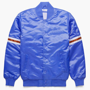 Embroidered Logo High Quality Breathable Satin <b>Jacket</b> <b>For</b> <b>Men</b> High Quality <b>Jacket</b> Customized Order Satin Varsity <b>Jacket</b> - Product Image 5