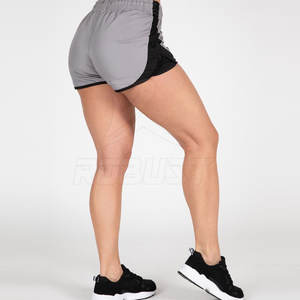 Women's High <b>Waist</b> Breathable Quick-Dry Skinny Fit Workout Shorts with Logo Decoration for Gym Yoga & Running Wholesale Supply - Product Image 4