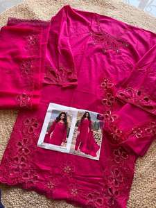 Ensemble 3 pièces pour femme 2025, en coton et rayonne, style traditionnel indien, brodé, tissé, écologique, col en V, imperméable et respirant - Product Image 4