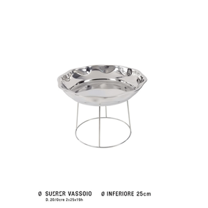 Support en acier chromé Ilsa pour plateau à fruits de mer D. 20/25x19h Accessoire de table - Product Image 2