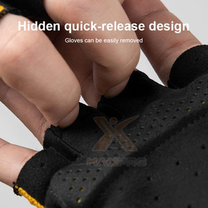 Gants de cyclisme demi-doigts antidérapants et légers, avec sangle de poignet réglable, qualité supérieure, unisexe, vente chaude, fabrication usine - Product Image 5