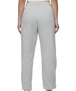 Pantalones de chándal de cintura alta para mujer OEM al por mayor, pantalones de chándal de color sólido hechos a medida, ropa informal gruesa de algodón, monos planos de tela de lona - Product Image 2