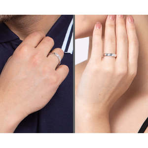 NOVAMART Fine Buy Premium 925 Pure Sterling Silver <b>Couple</b> <b>Rings</b> Classic Religious Style Gold Plated Pearl for Engagement Anniver - Product Image 4